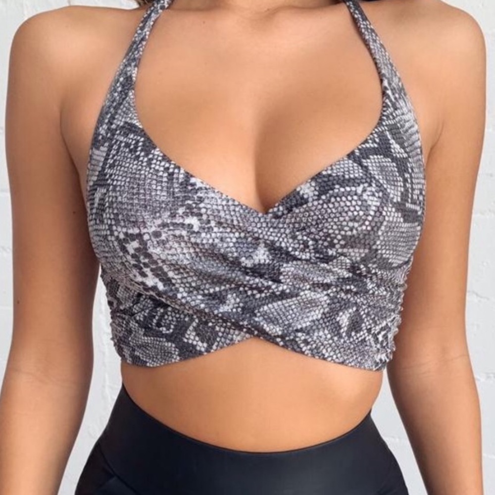 Julia Snakeskin crops top